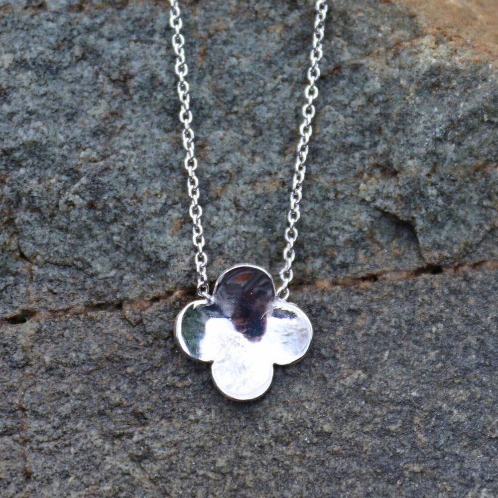 Lucky Clover Necklace in Sterling Silver