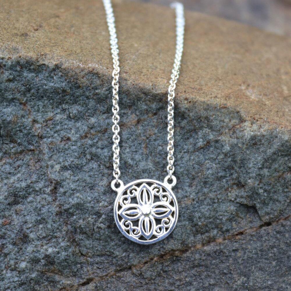 Southern Gate Blossom Necklace in Sterling Silver