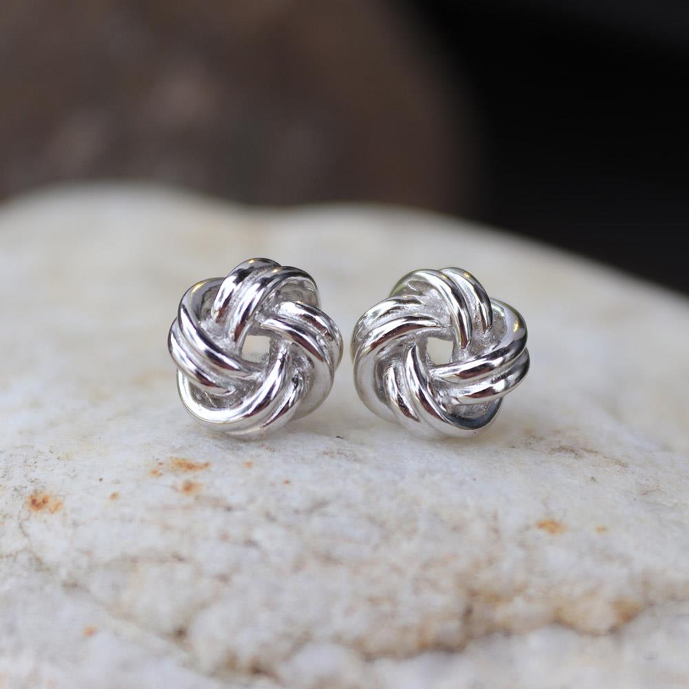 Sterling silver love outlet knot earrings