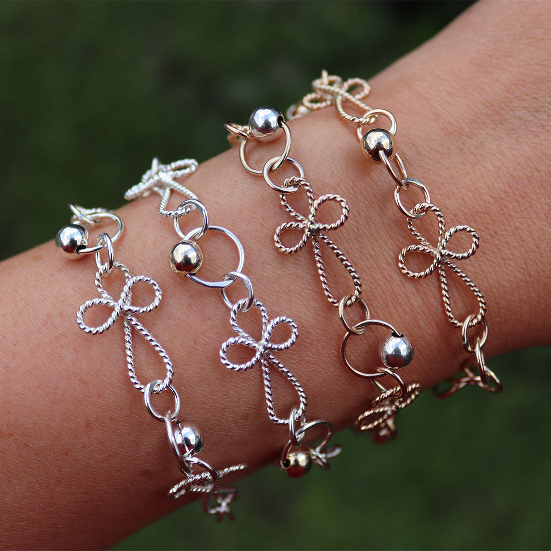 Cross Twist Link and Bead Bracelet 318 – DP Jewelry Designs