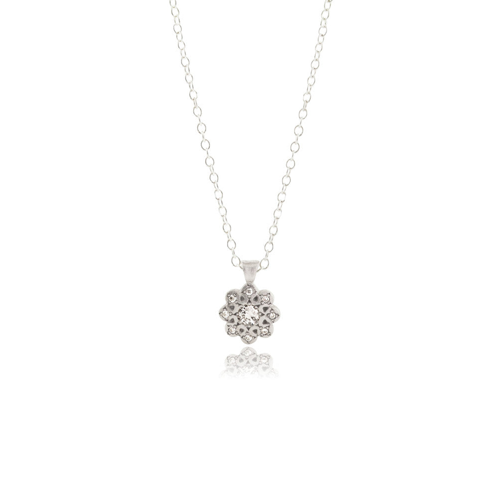Adel Chefridi Moonflower Charm Diamond Necklace