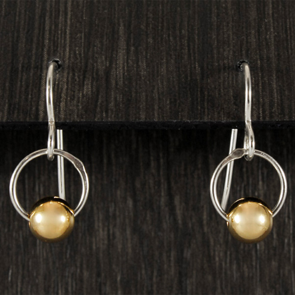 Small Simply Circle and Bead Hook Earrings ER30