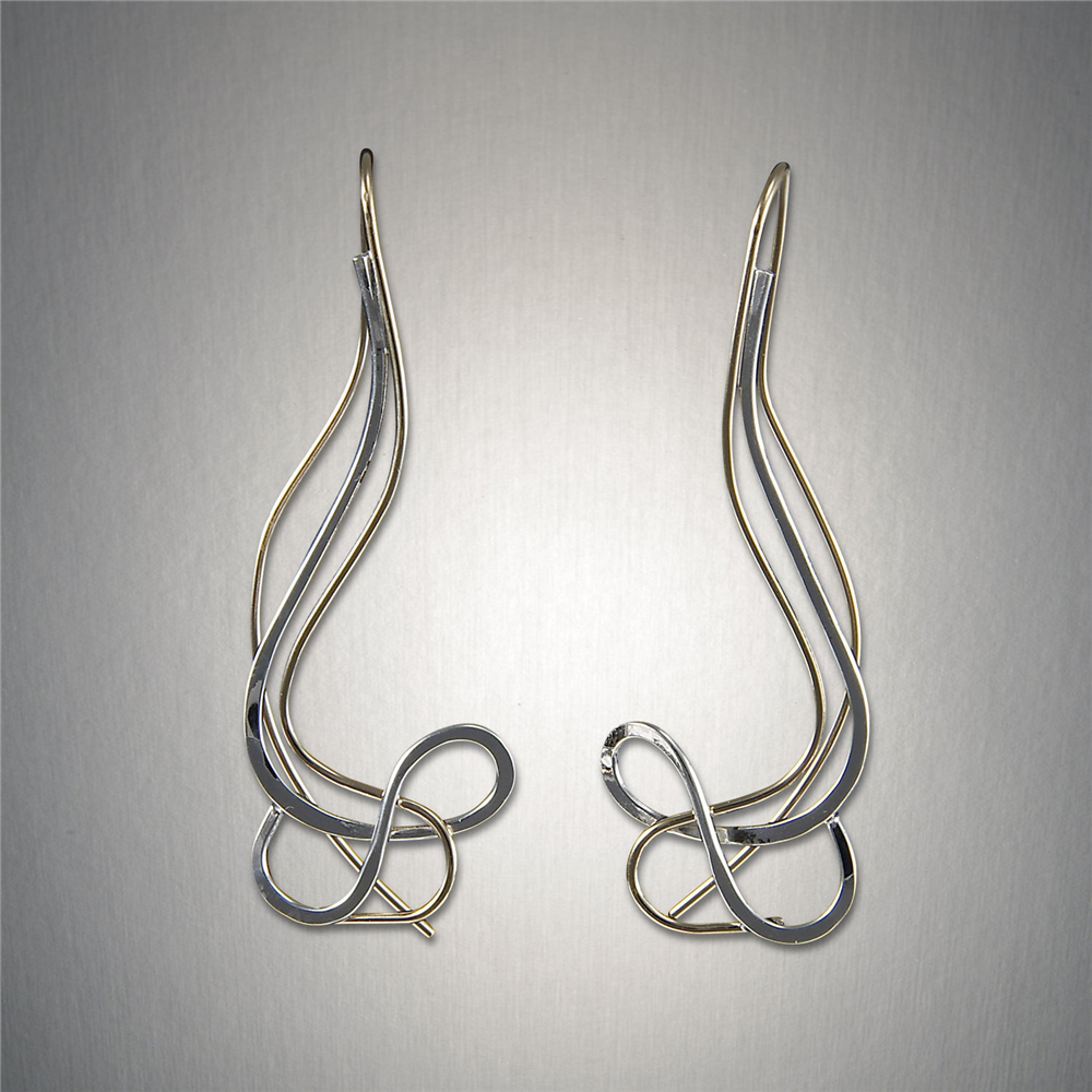 Peter James Estuary French Wire Earrings in Two Tone