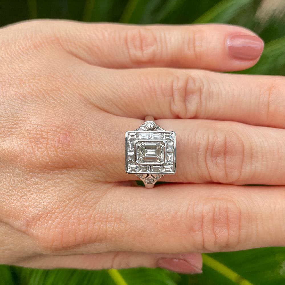 Sensational Emerald Cut Diamond Ring (1.99 cttw) in Platinum
