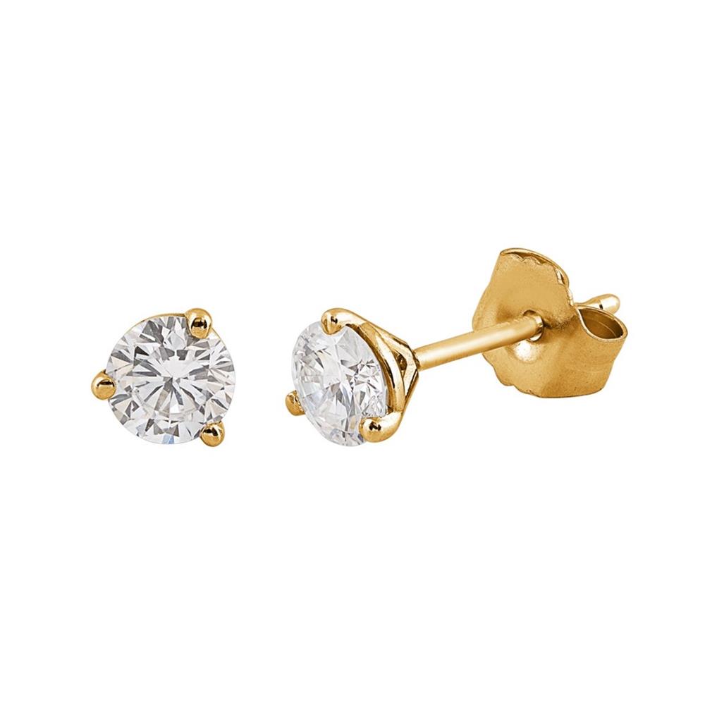 Lab Grown Diamond Martini Stud Earrings in 14k Yellow Gold (1/2 cttw)