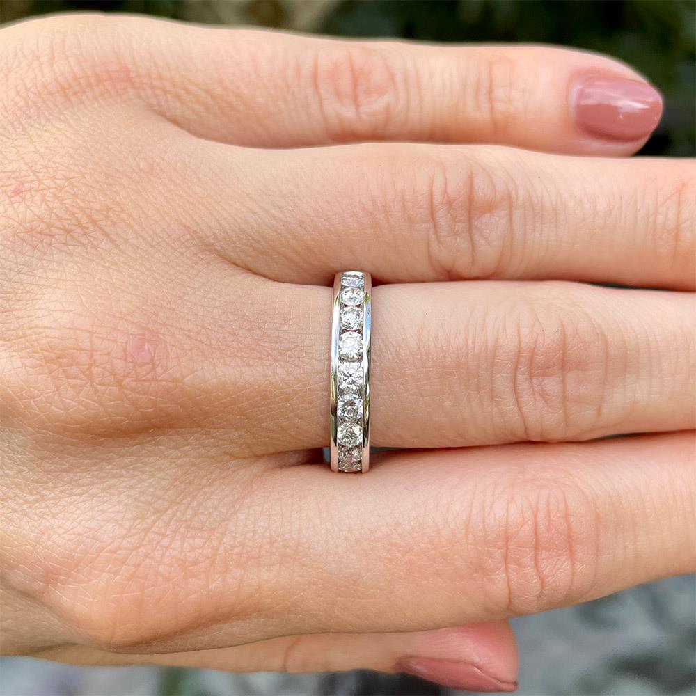 Channel-Set Diamond Ring (1 cttw) in 14k White Gold