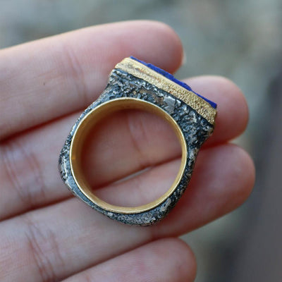Vetus Lapis Ring in Two-Tone by Michael Jensen Designs