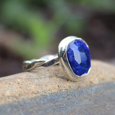 Twisted Lapis Ring