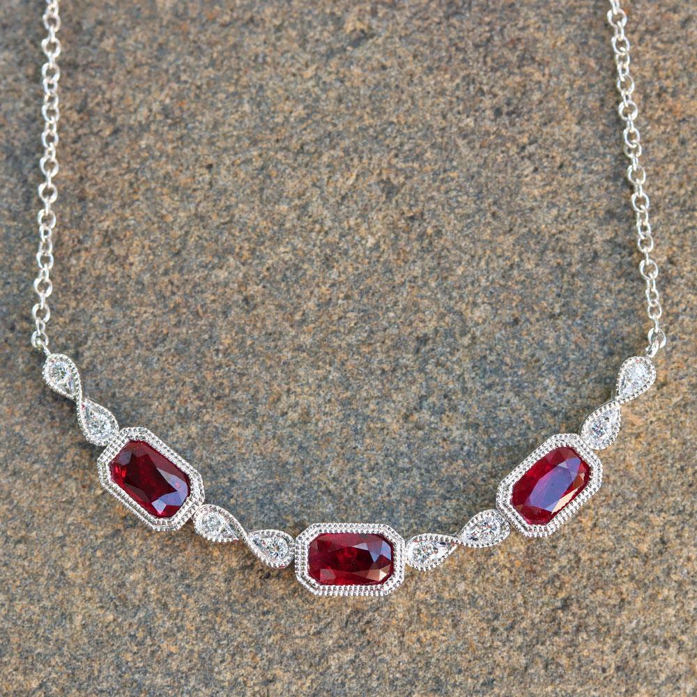 Royal Ruby and Diamond Necklace