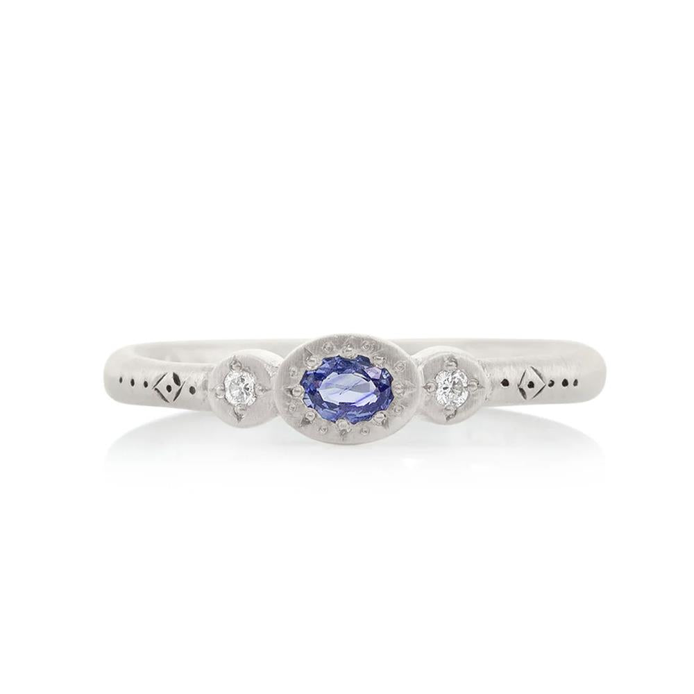 Adel Chefridi Oval & Round Sapphire & Diamond Charm Ring