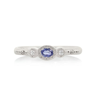 Adel Chefridi Oval & Round Sapphire & Diamond Charm Ring