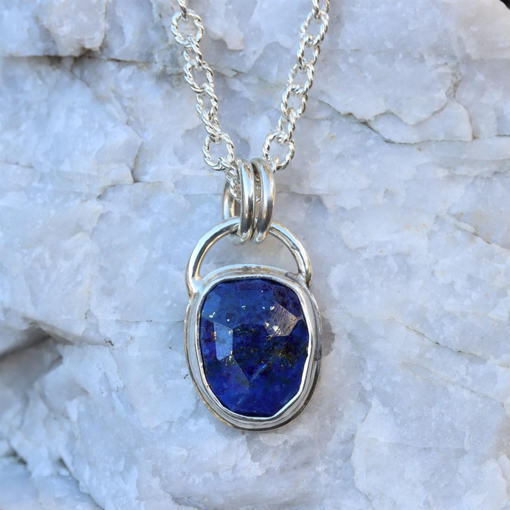 Lovely in Lapis Necklace in Sterling Silver