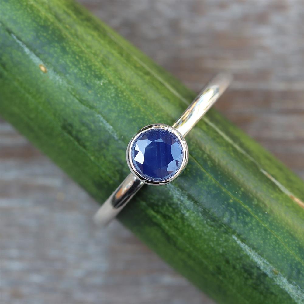 September Stackable Birthstone Ring in 14k White Gold – DP Jewelry Designs