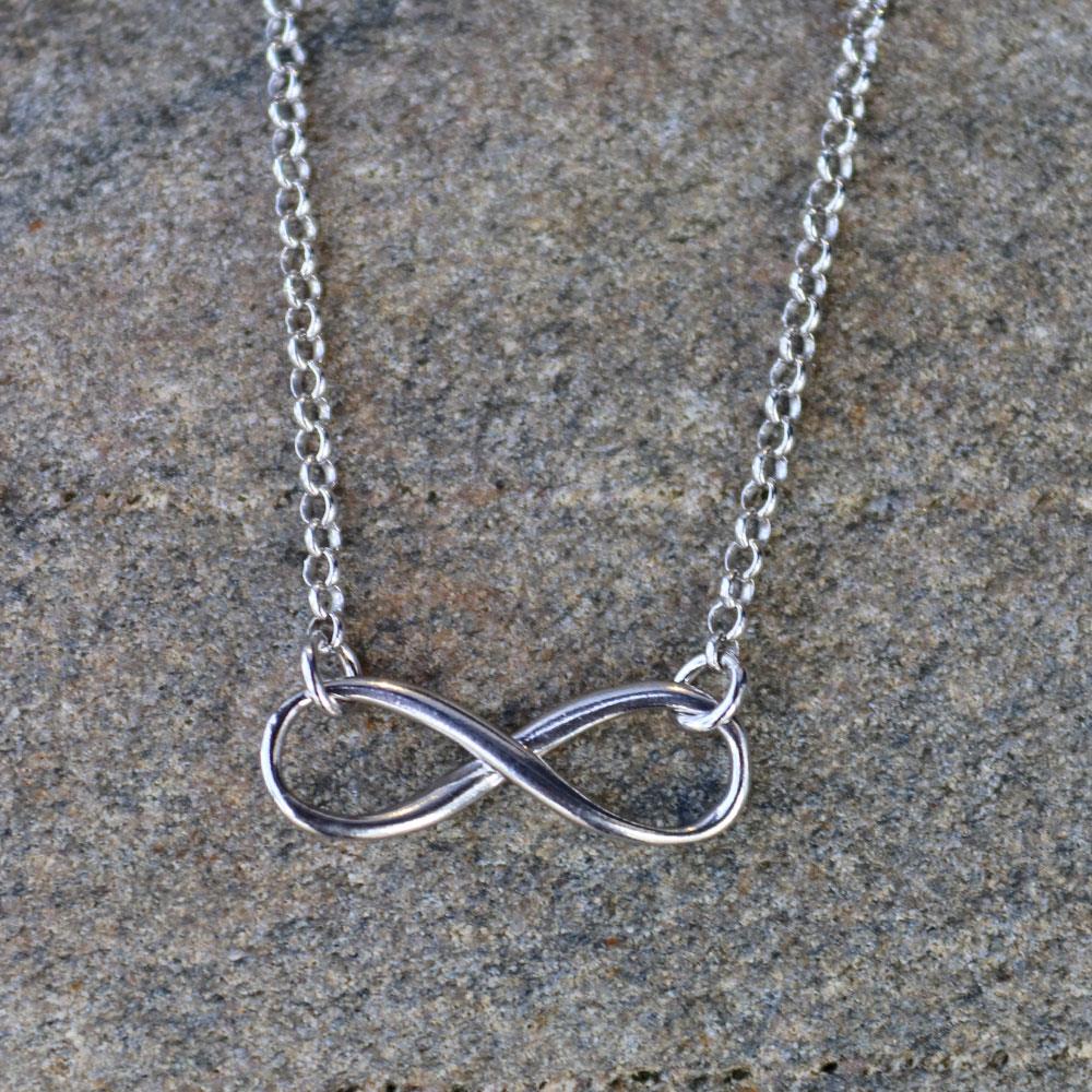 Love You To Infinity Necklace in Sterling Silver