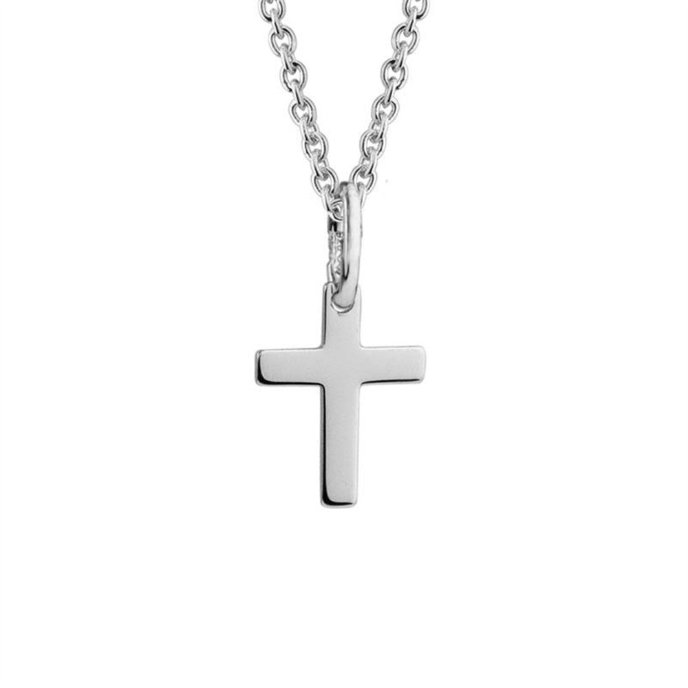 Petite Children's Cross Necklace in Sterling Silver