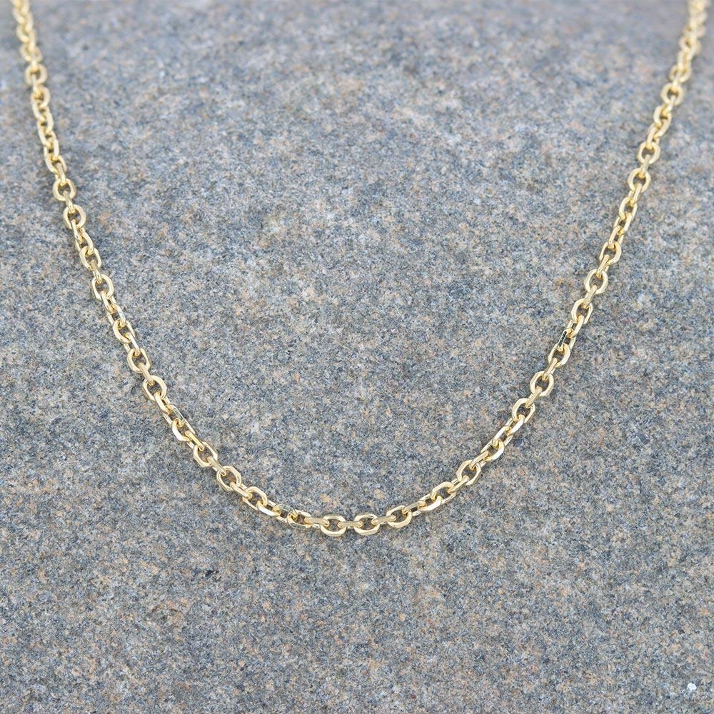 Forsantina Link Chain 1.2mm in 14k Yellow Gold - 18-20"
