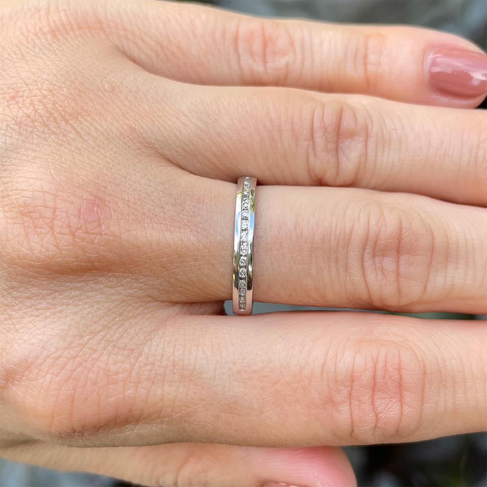 Channel-Set Diamond Ring (0.16 cttw) in 14k White Gold