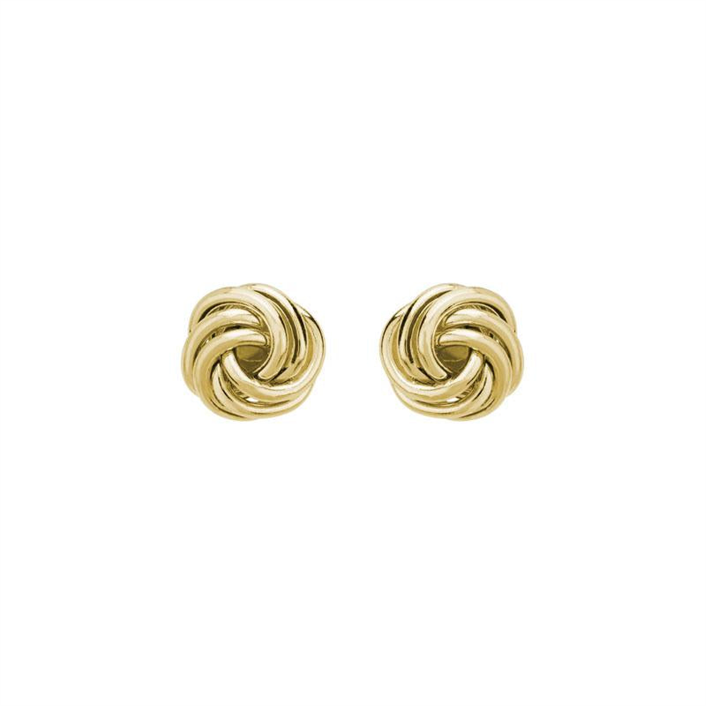 Small Rosette Stud Earrings in 14k Yellow Gold