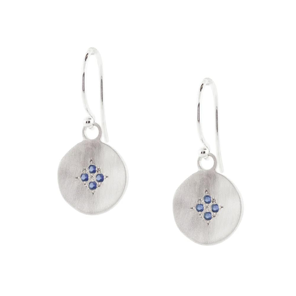 Adel Chefridi Four Star Wave Sapphire Earrings