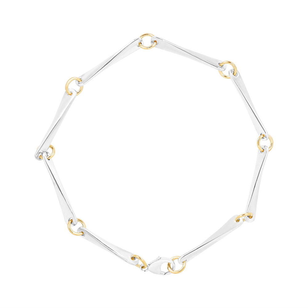 Peter James Link Chain Bracelet in Two Tone