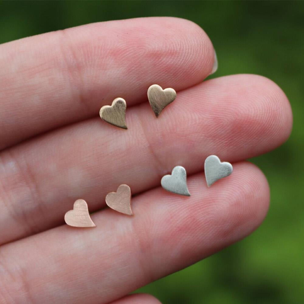 Peter James Petite Heart Stud Earrings in Yellow Gold Filled