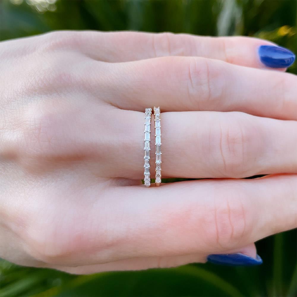 Dash of Diamonds Baguette Band in 14k White Gold