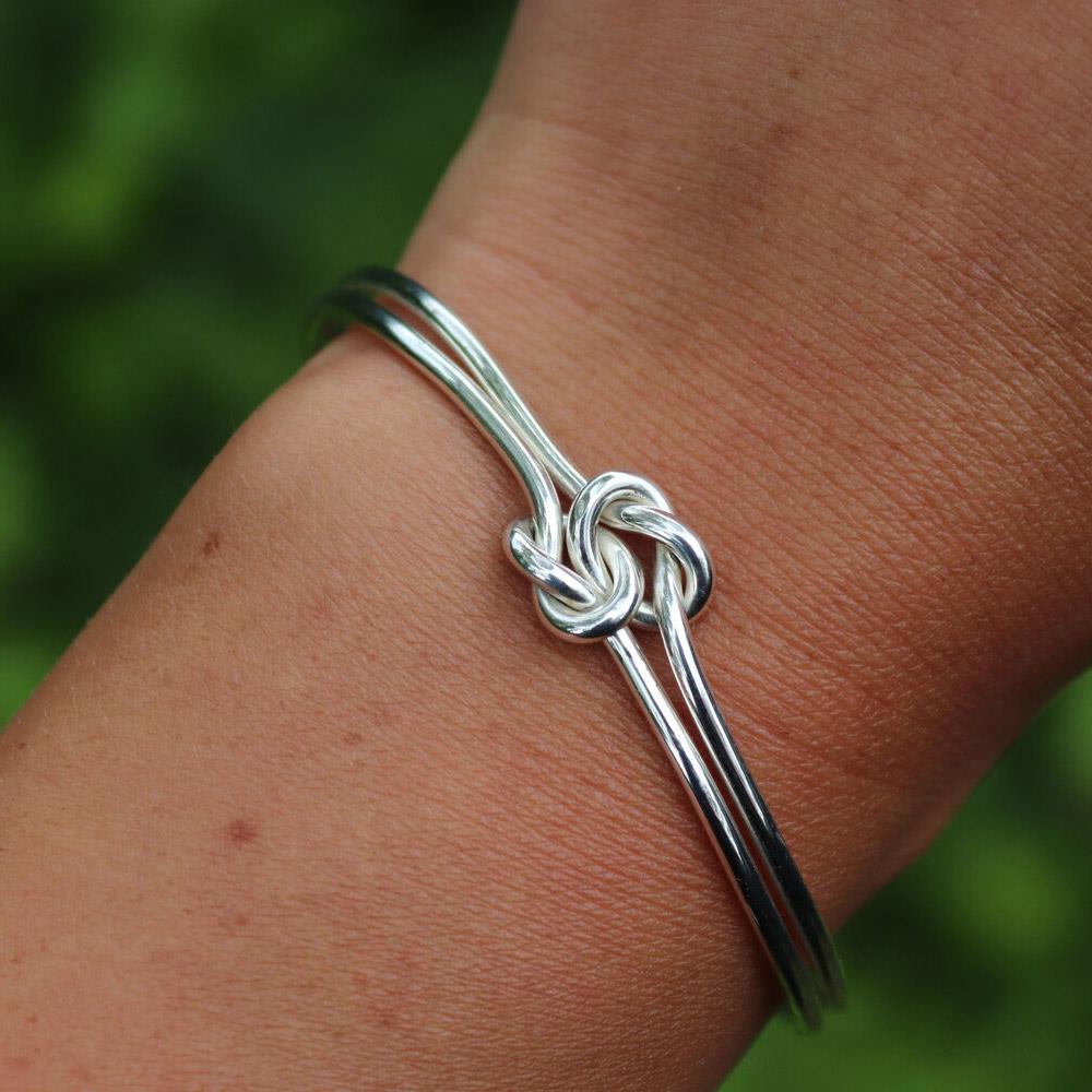 Peter James Double Knot Cuff Bracelet in Sterling Silver