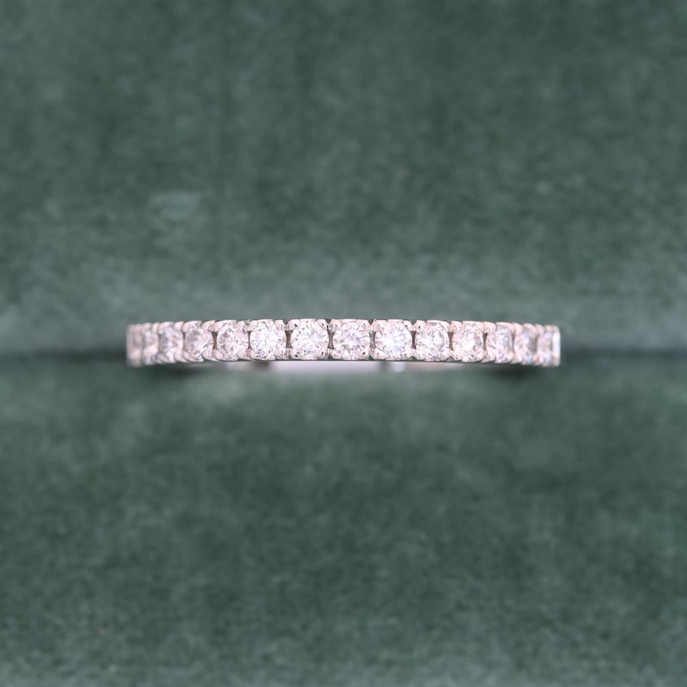 French Pave Diamond Ring (1/3ctw) in 14k White Gold by DP