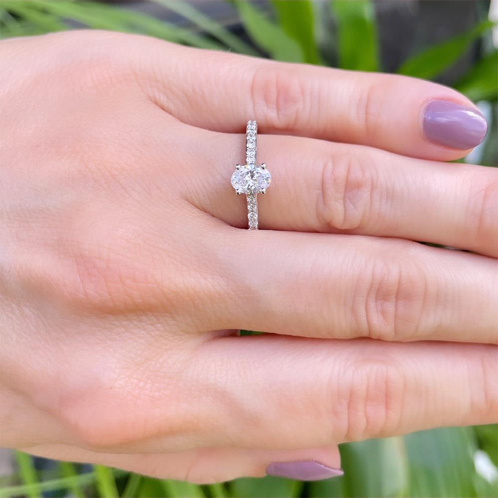 0.75 carat oval diamond ring Clearance