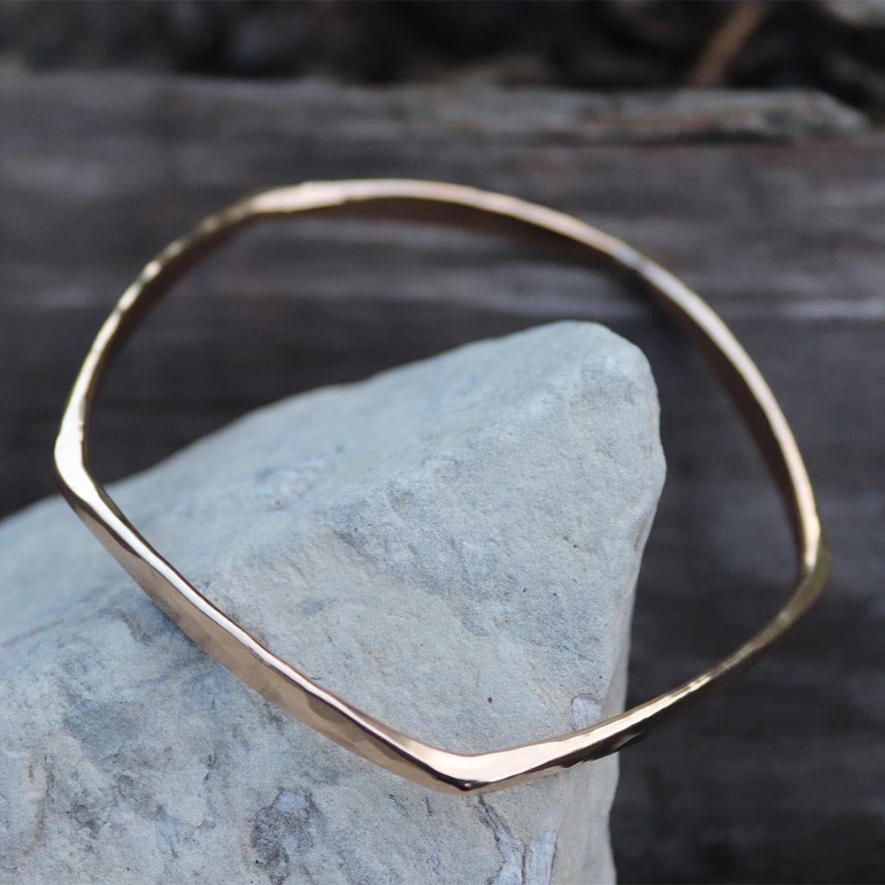 Peter James Pentagon Bangle Bracelet in Gold Filled