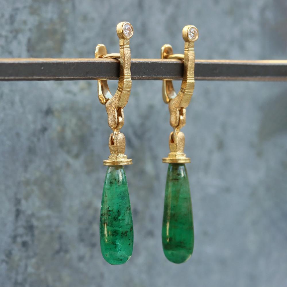 Alex Sepkus Emerald & Diamond Sticks and Stones Earrings
