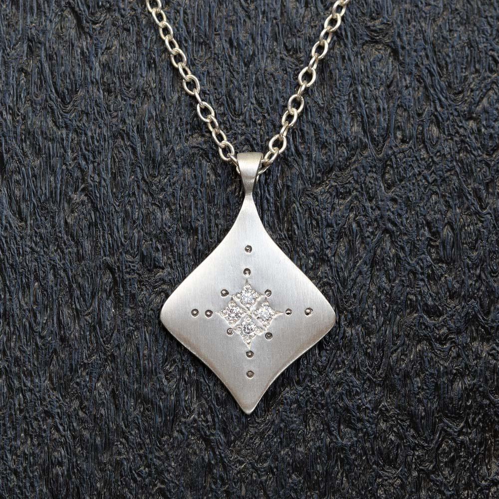 Adel Chefridi Silver Night Diamond Necklace