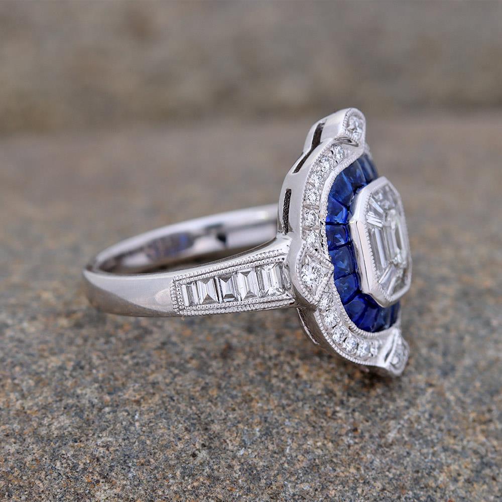 A Regal Affair Diamond & Sapphire Ring