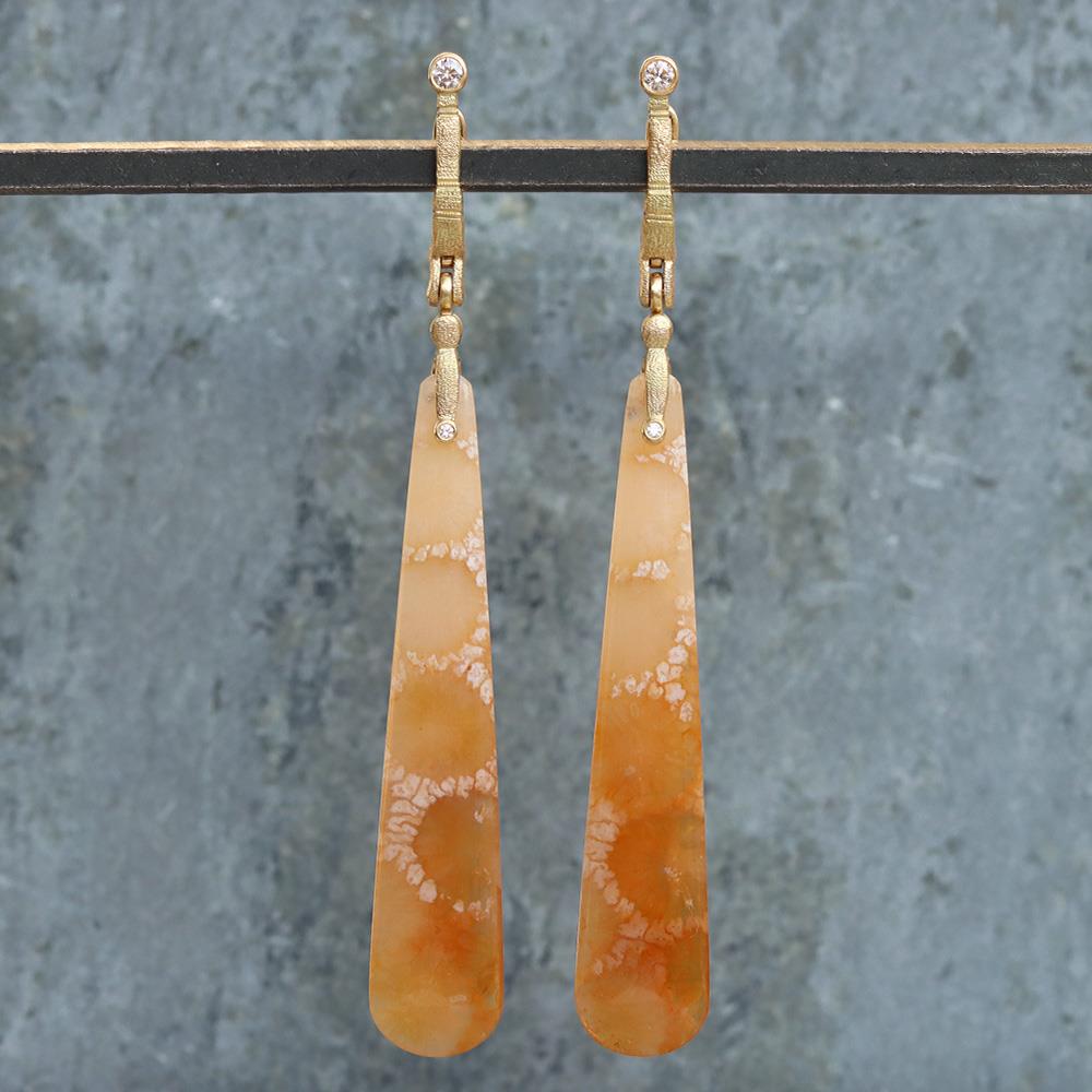 Alex Sepkus Fossilized Coral & Diamond Sticks and Stones Earrings