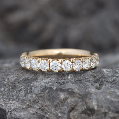 French Pave Diamond Ring (1 cttw) in 14k Yellow Gold