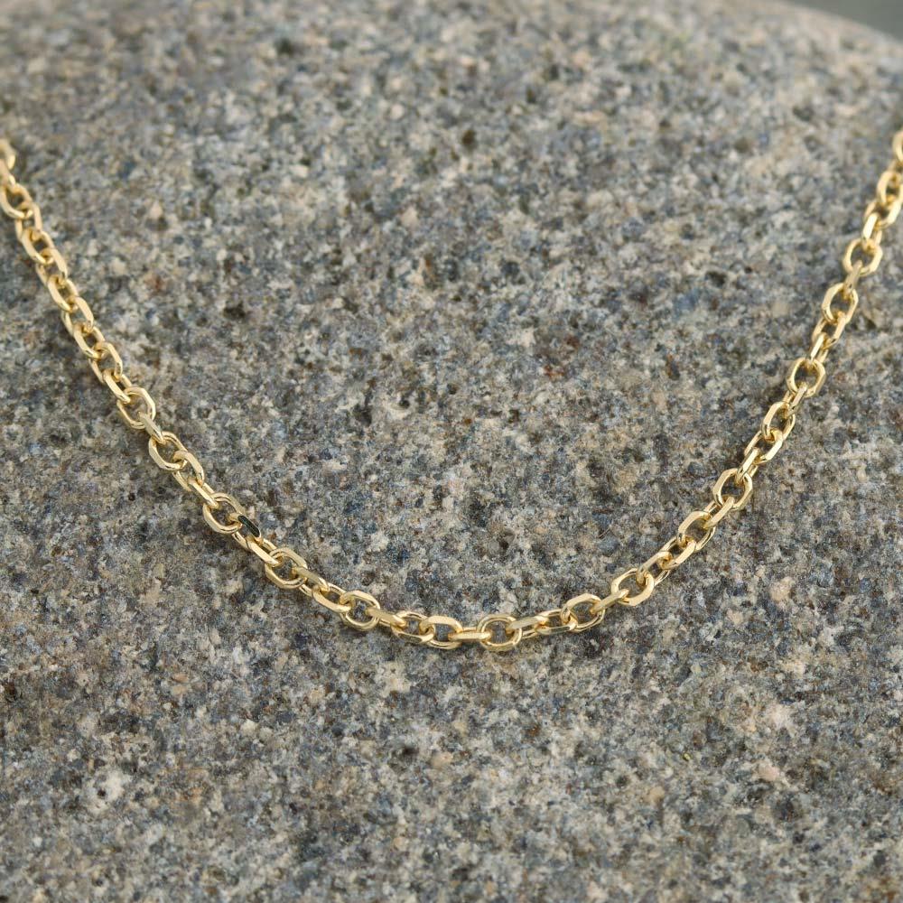 Forsantina Link Chain 1.5mm in 14k Yellow Gold – 18-20”
