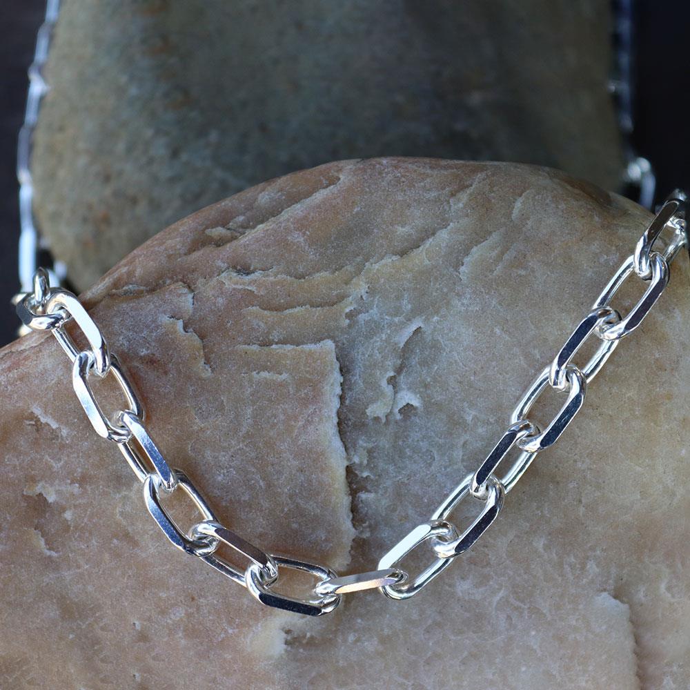 Oval Link Chain 7.5mm in Sterling Silver - 24"