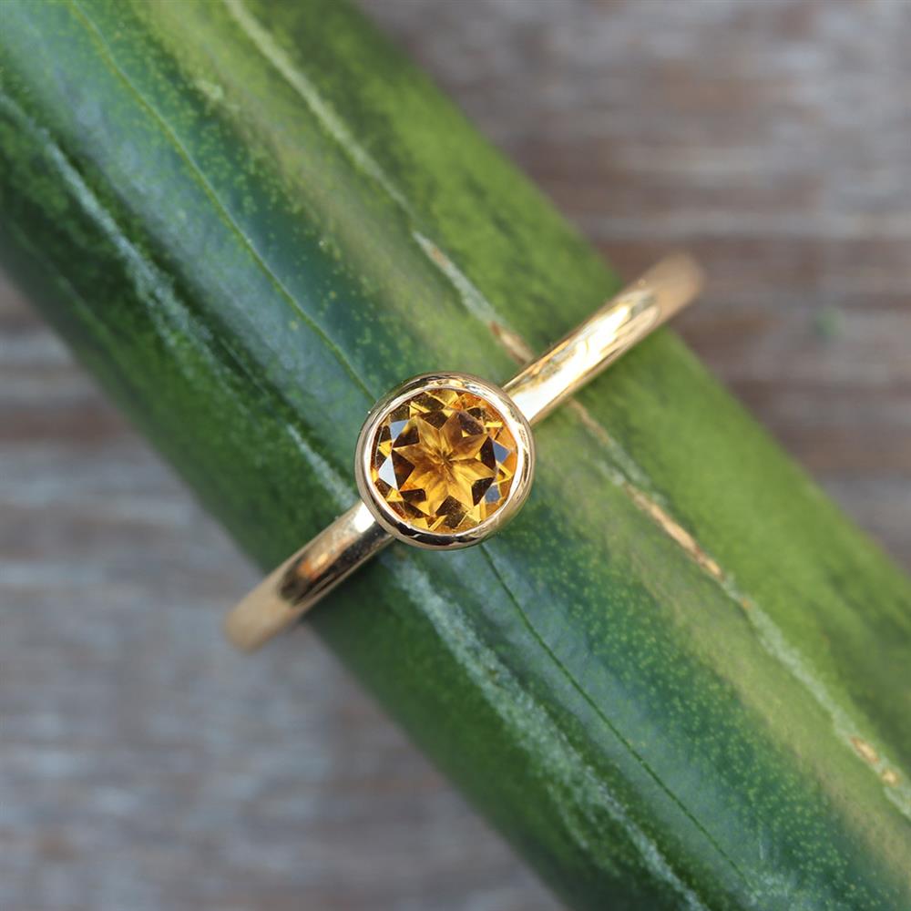 November Stackable Birthstone Ring in 14k Yellow Gold