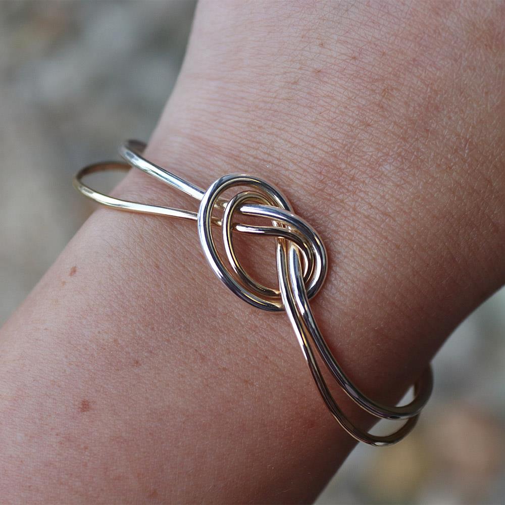 Peter James Double Loose Knot Cuff Bracelet in Sterling Silver