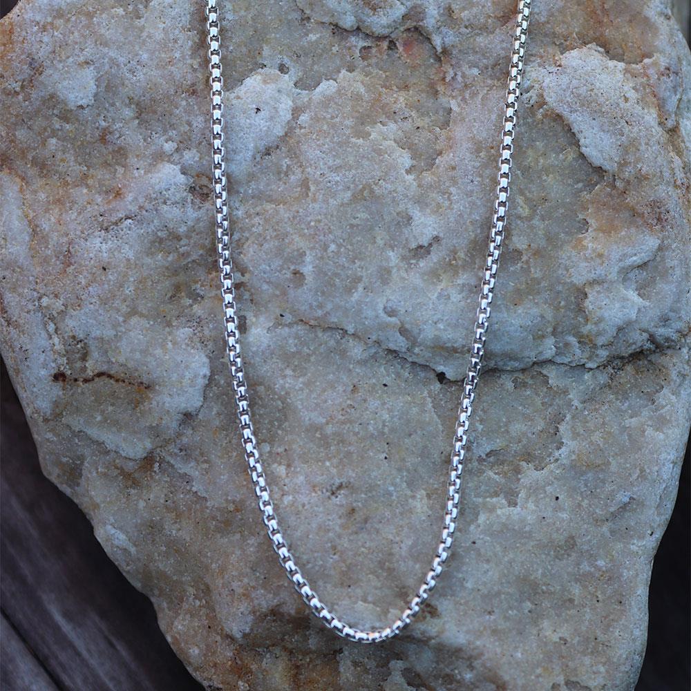 Round Box Chain 1.5mm in Sterling Silver – 18"