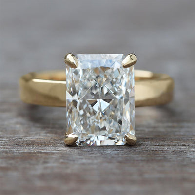 Radiant in Love Lab Grown Diamond Engagement Ring (4.68ct) in 14k Yellow Gold