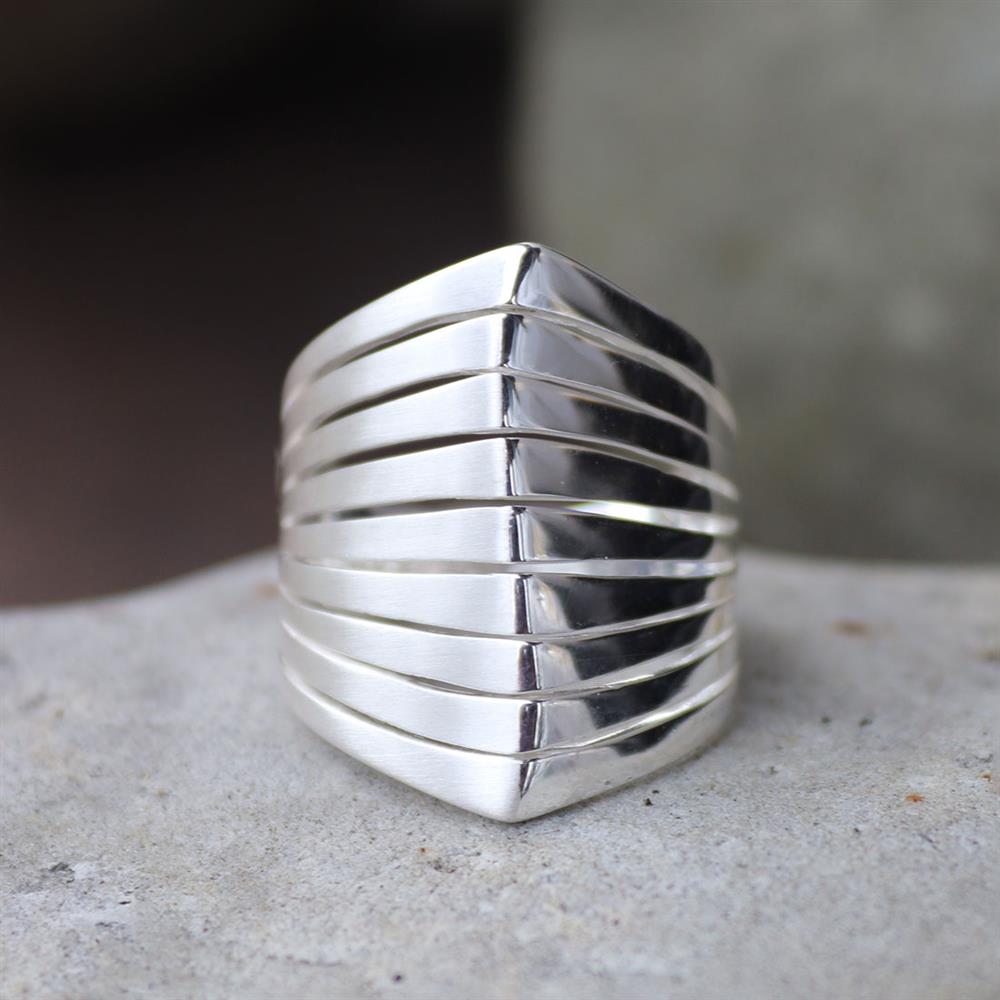 Ridgeline Statement Ring in Sterling Silver – DP Jewelry Designs
