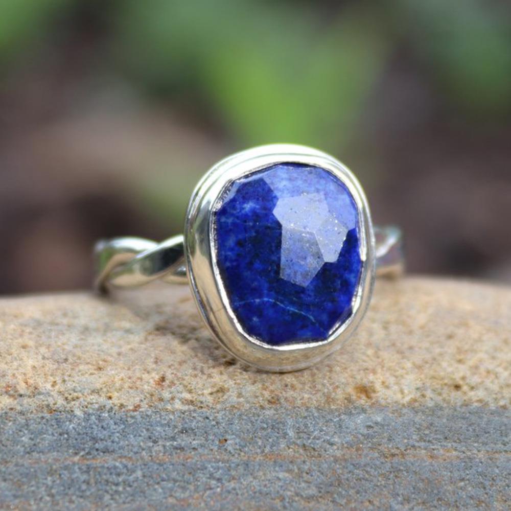 Twisted Lapis Ring