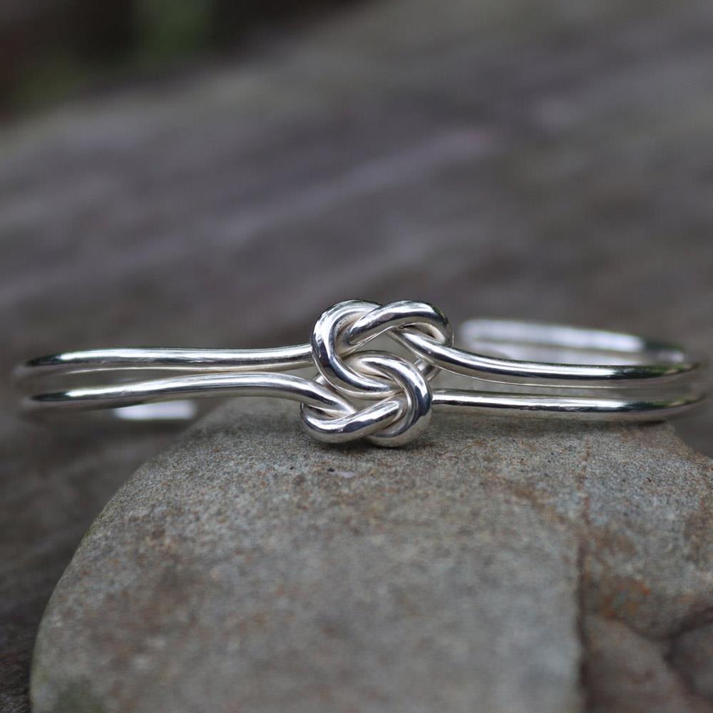 Peter James Double Knot Cuff Bracelet in Sterling Silver