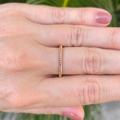 Twisted Stacking Ring in 14k Rose Gold