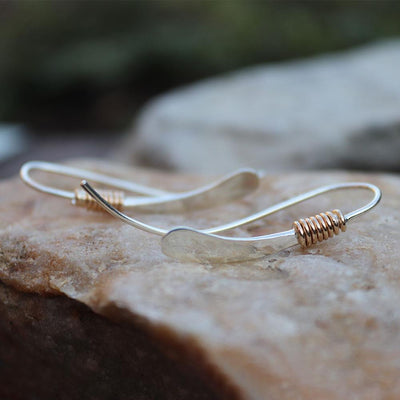 Peter James Swashbuckler Threader Earrings in Two Tone