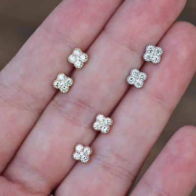 Lucky Day Diamond Stud Earrings in 14k Rose Gold