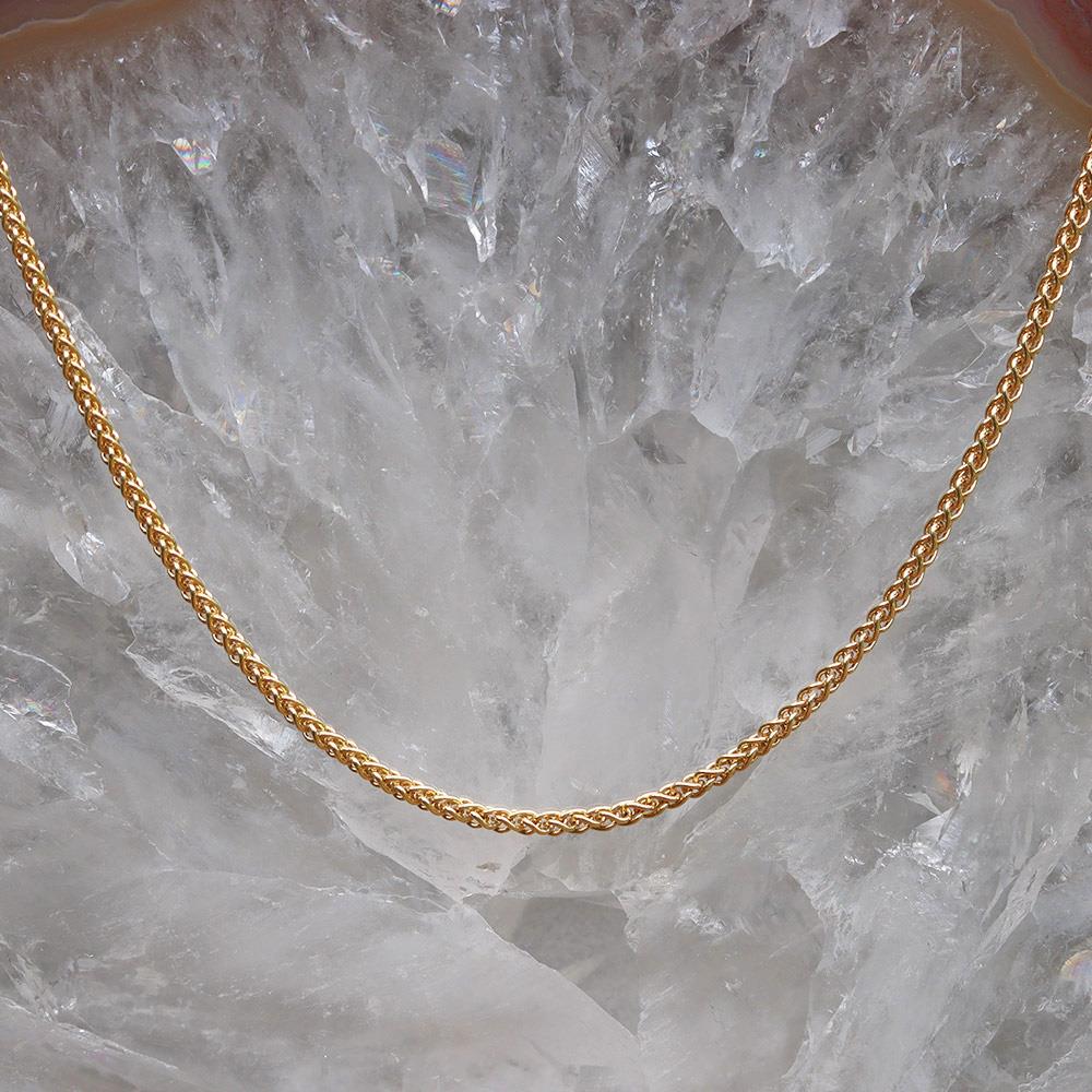 Wheat Chain 1.0mm in 14k Yellow Gold - 16"