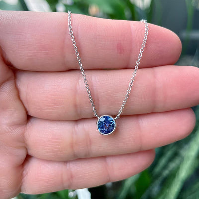 Simply Tanzanite Station Necklace