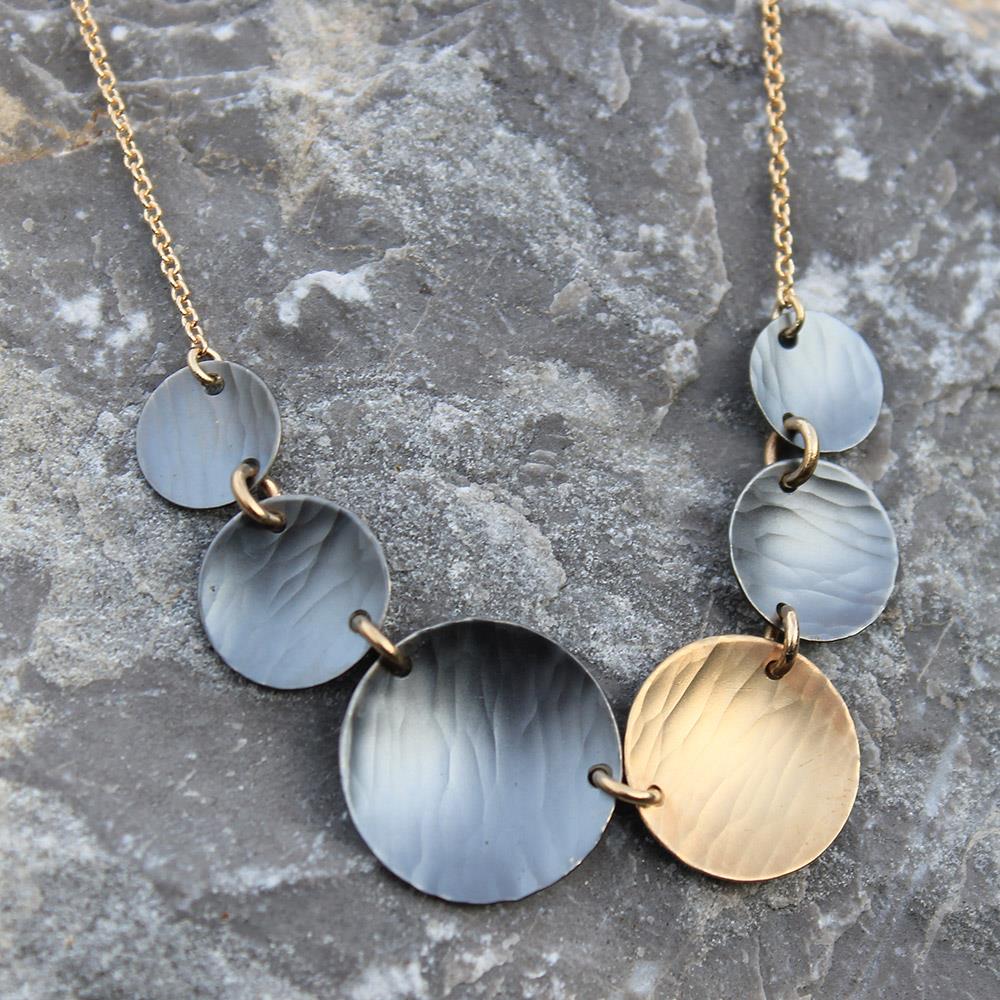 Toby Pomeroy Metolius River Moon Necklace in Two-Tone